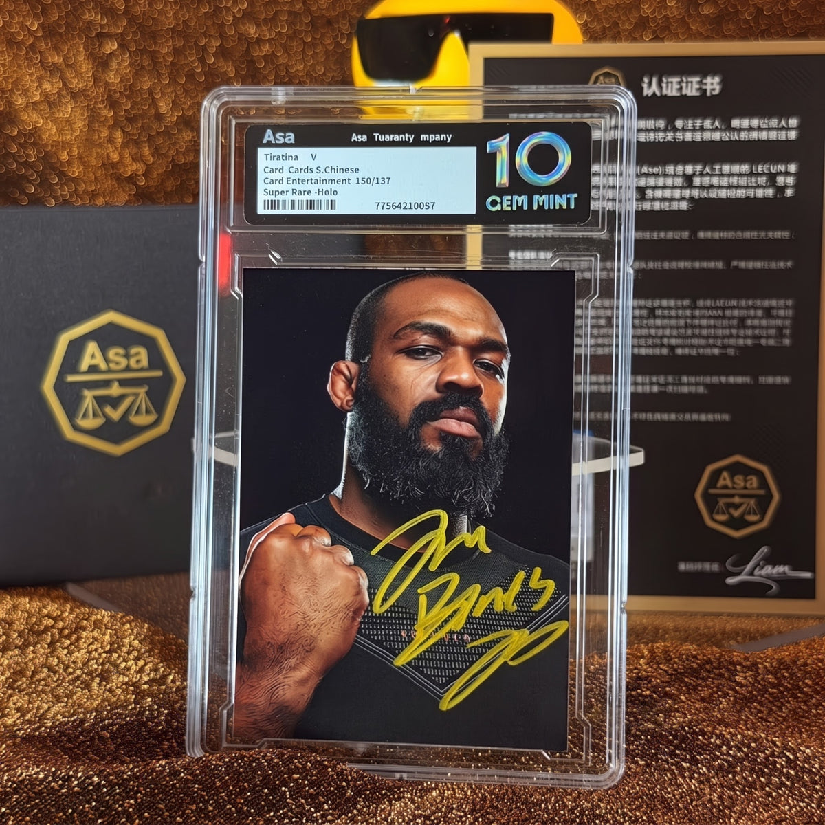 Jon "Bones" Jones İmzalı Koleksiyon Kartı – GOAT Edition (ASA 10 GEM MINT)